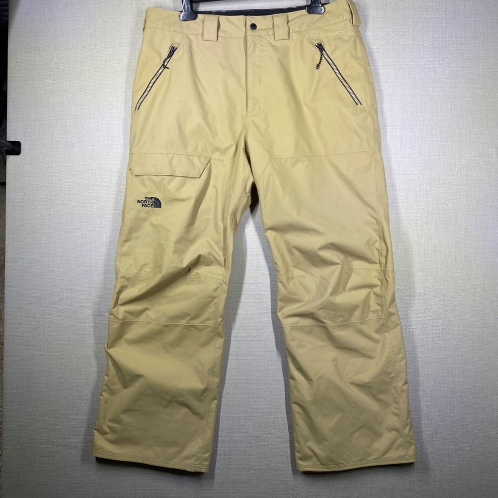 The North Face Seymore DryVent Men L Tan Khaki Snow Ski Snowboard Pants